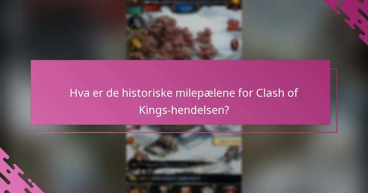 Hvordan har milepæler påvirket Clash of Kings-samfunnet?